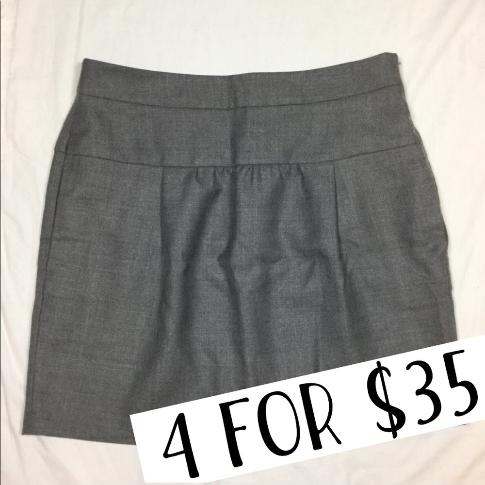 LOFT gray wool blend skirt size 10